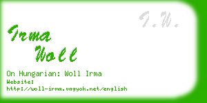 irma woll business card